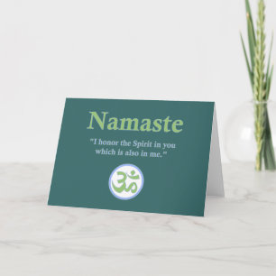 Namaste - mit Zitat und OM-Symbol Karte