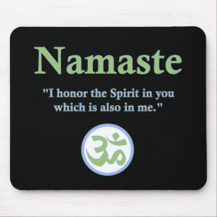 Namaste - mit Zitat und OM-Symbol Mousepad