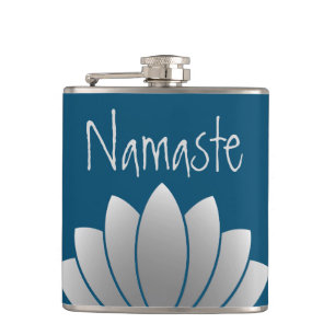 Namaste Modern Lotus Floral Flachmann