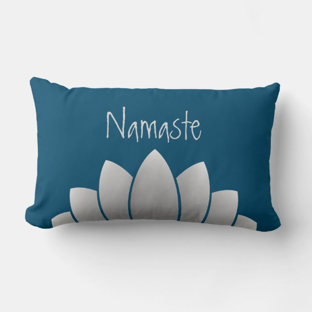 Namaste Modern Lotus Floral Lendenkissen (Vorderseite)