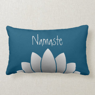 Namaste Modern Lotus Floral Lendenkissen