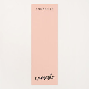 Namaste   Modern Name Peachy Pink Meditation Yogamatte