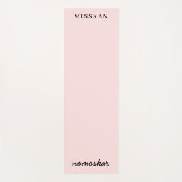 Namaste Modern Name Peachy Pink Meditationsstil Yogamatte