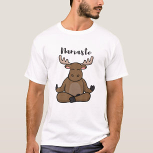 Namaste Moose Lotus Yoga Pose für Yoga Lehrer T-Shirt