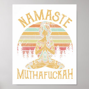 Namaste Muthaah Vintage Yoga Liebhaber Geschenk T- Poster