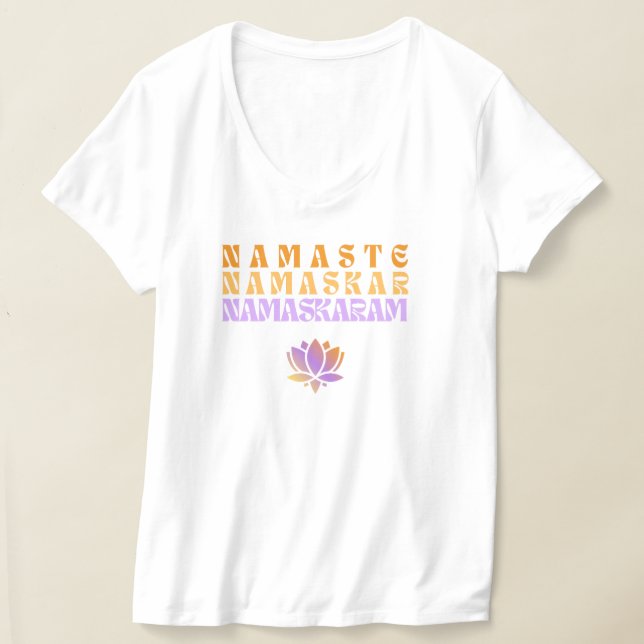 Namaste Namaskar Namaskaram Grafikdesign T-Shirt (Ablage )