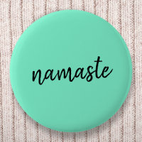 Namaste | Neo Mint Green Modern Yoga Spiritual