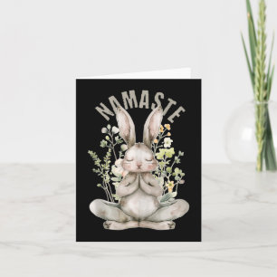 Namaste Oaster Rabbit Zen Yoga Inner Peace Spiritu Karte