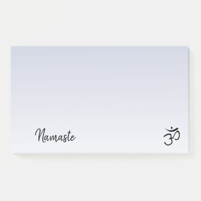 Namaste Om Symbol Pale Lila Yoga Studio Post-it Klebezettel (Vorderseite)