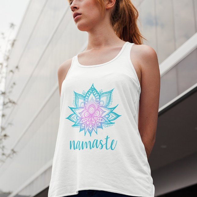 Namaste Pastel Vibes Lotus Blume Yoga Tank Top (Von Creator hochgeladen)