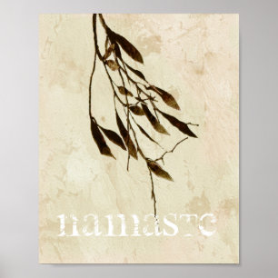 Namaste-Plakat Naturkunst Zen-Zitat Poster