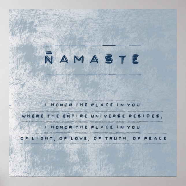 Namaste Poster (Vorne)