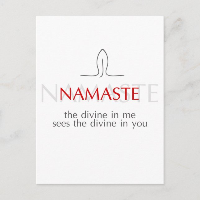 Namaste Postkarte (Vorderseite)