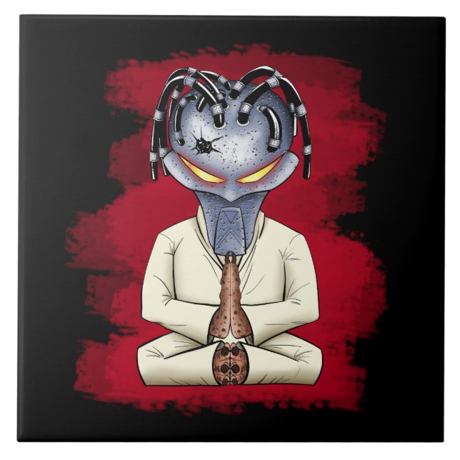 Namaste Predator Keramik Tile Fliese (Vorderseite)