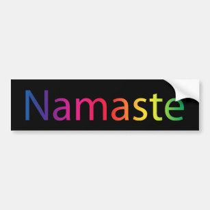 Namaste Rainbow Inspiration Black Autoaufkleber