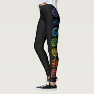 Namaste Regenbogen farbiges Chakras Leggings