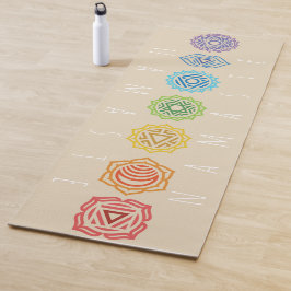 Namaste Regenbogen farbiges Chakras Yogamatte