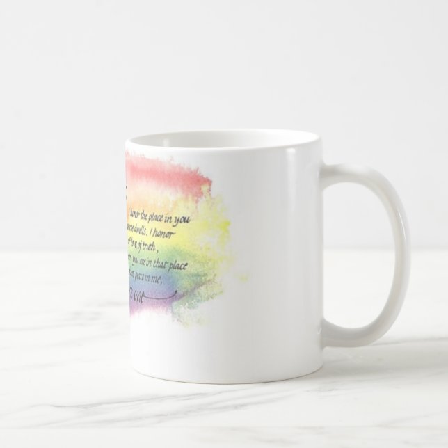 Namaste Regenbogen Kaffeetasse (Rechts)