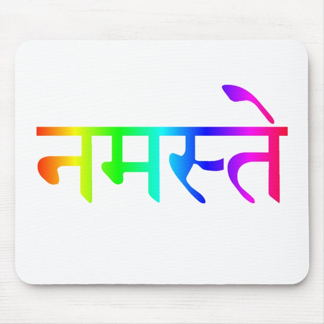 namaste Regenbogen mousepad (Vorne)