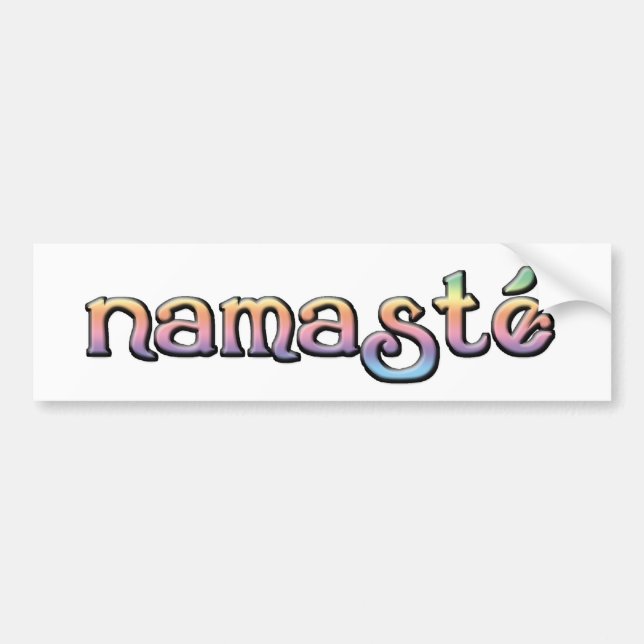 Namaste Regenbogen-Schriftart-Autoaufkleber Autoaufkleber (Vorne)