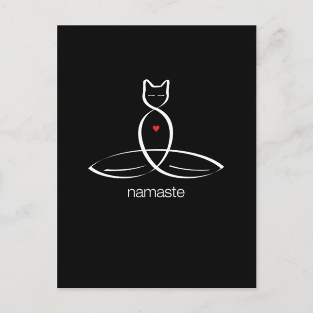 Namaste - Regulärer Stiltext. Postkarte (Vorderseite)