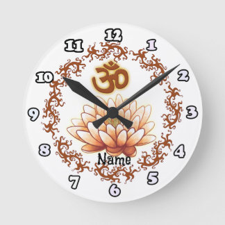 Namaste Runde Wanduhr