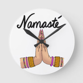 Namaste' Runde Wanduhr