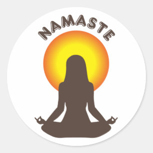 Namaste Runder Aufkleber