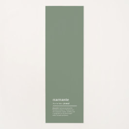 Namaste Sage Green Simple Modern Minimalistisch Yogamatte