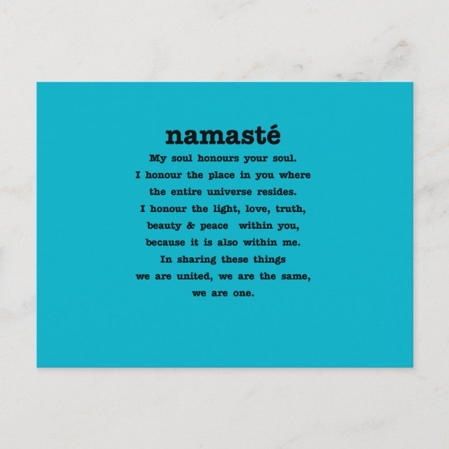 Namaste-Sammlung Postkarte (Vorderseite)