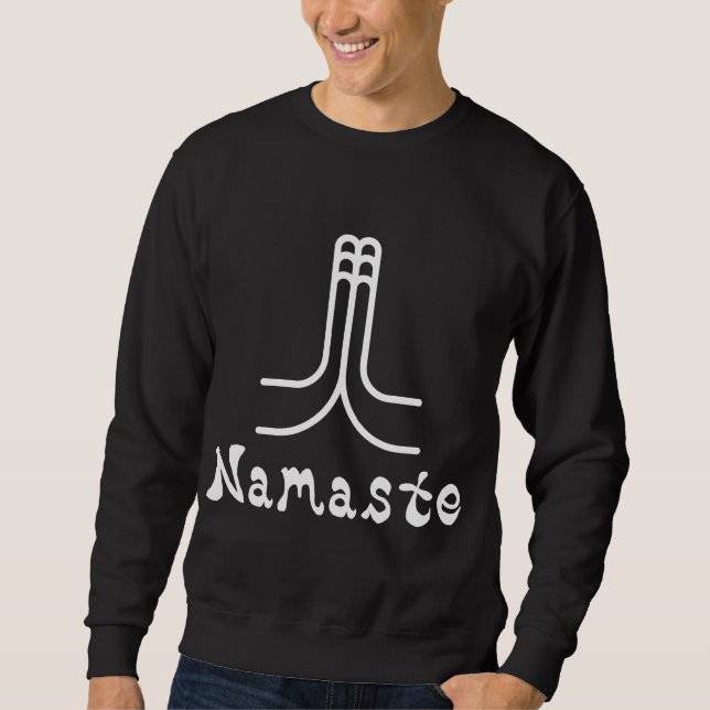 Namaste schwarzer T - Shirt (Vorderseite)