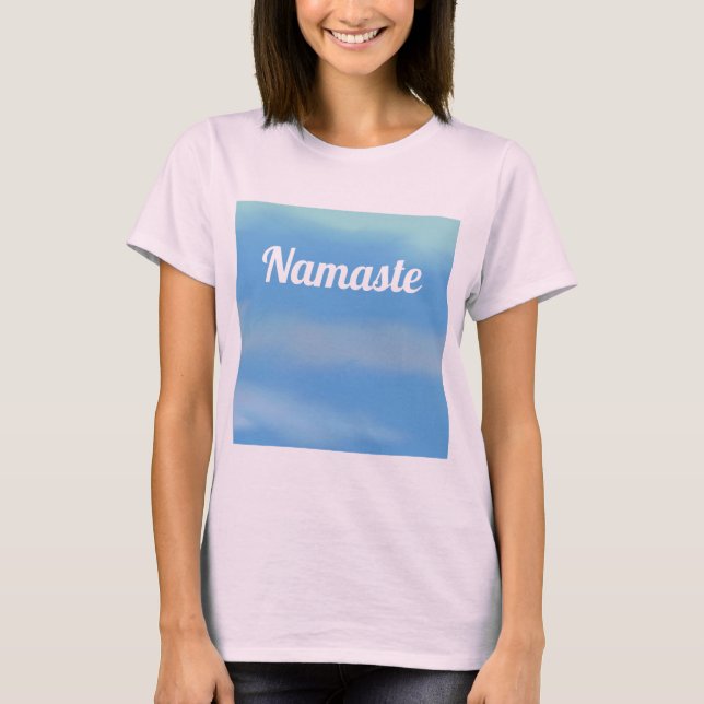 Namaste Serene sky white T-Shirt (Vorderseite)