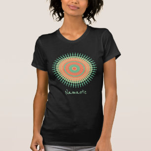 namaste Slogan mit mandala design minze indische T-Shirt