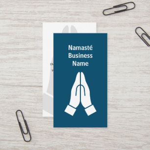 Namasté stellt Logo-Visitenkartenvorlage zusammen Visitenkarte