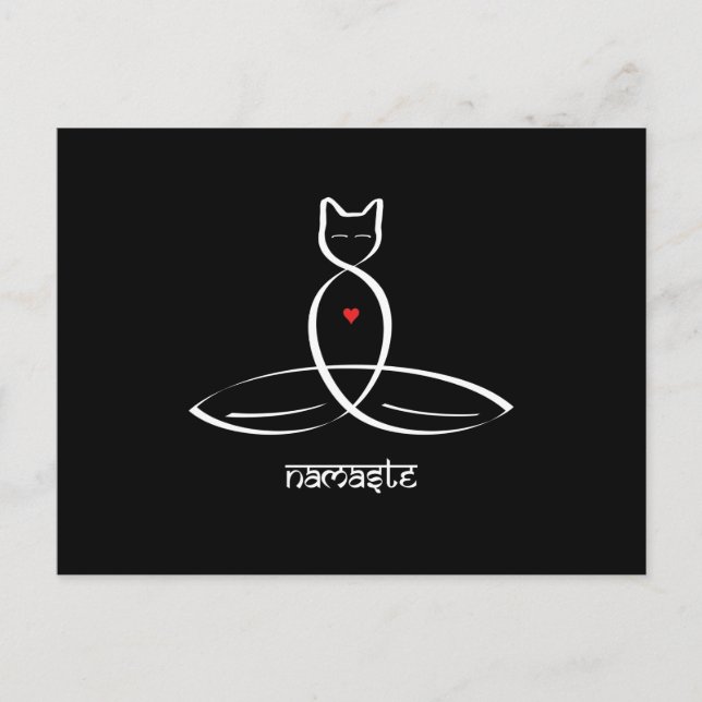 Namaste - Text im Sanskrit-Stil. Postkarte (Vorderseite)