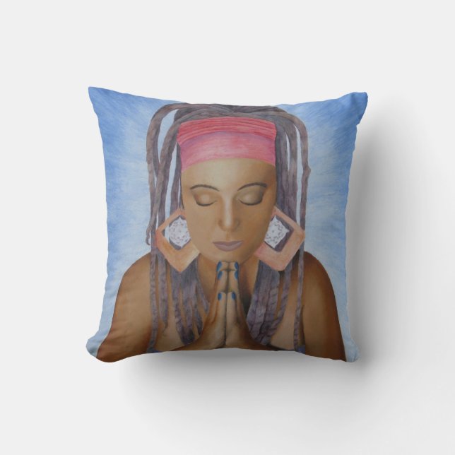 Namaste Throw Pillow Kissen (Vorderseite)