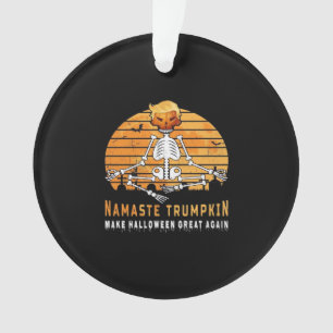 Namaste Trumpkin macht Halloween Great wieder Medi Ornament
