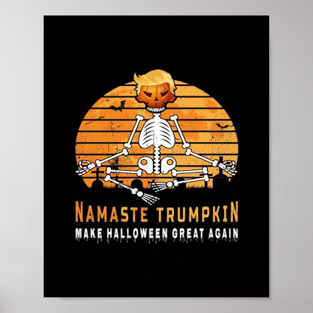 Namaste Trumpkin macht Halloween Great wieder Medi Poster (Vorne)