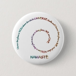Namaste und seine Bedeutung Button