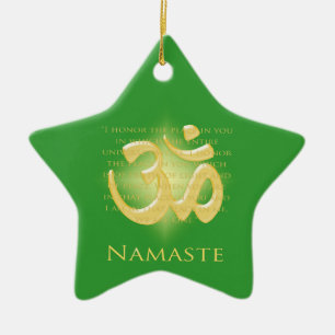 Namaste Verzierung Keramikornament