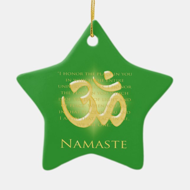 Namaste Verzierung Keramikornament (Vorne)