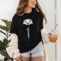 Namaste White Lotus Blume Modernes Skript