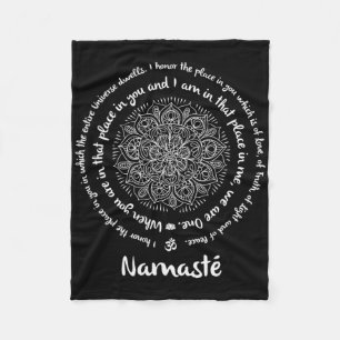 Namaste Wir Sind Eins Meditationssprüche Mandala Y Fleecedecke