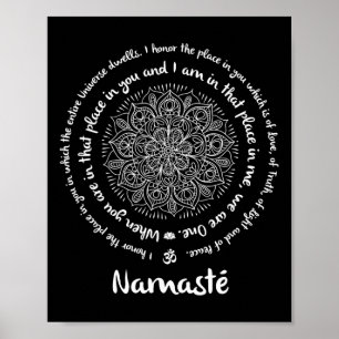 Namaste Wir Sind Eins Meditationssprüche Mandala Y Poster