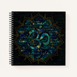 Namaste Word Art mit OM Symbol Notizbuch