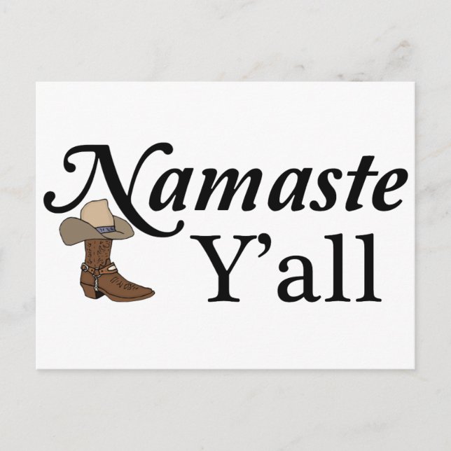 Namaste Y'all Postkarte (Vorderseite)
