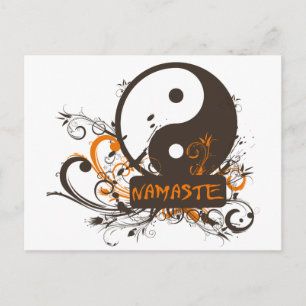 Namaste Yin Yang Postkarte