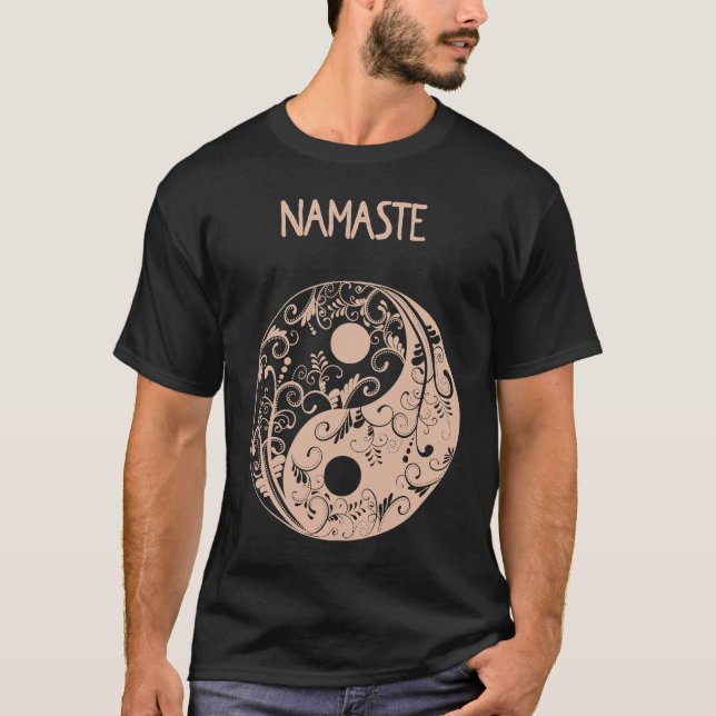 Namaste Yin Yang T-Shirt (Vorderseite)