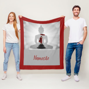 Namaste Yoga Buddha Monk Spirituelle metaphysische Fleecedecke