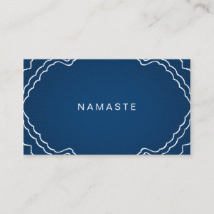 Namaste Yoga Instructor Navy Blue Simple Visitenkarte